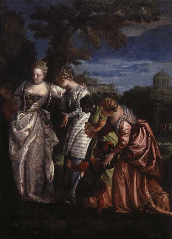 Paolo Veronese faraos dotter moses hittas i vassen oil painting picture